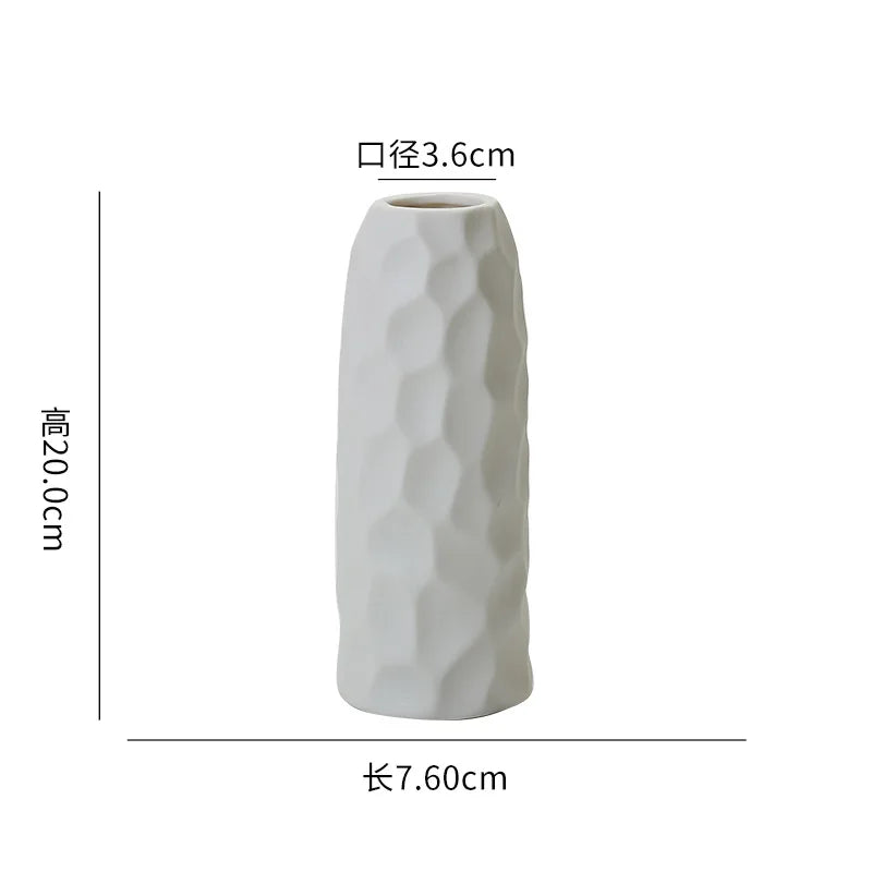 Home High-End Sensory Embryo Flower Vase Interior Decoration Ceramic Vase Artistic Decoration Desktop Flower Vase | Color:A