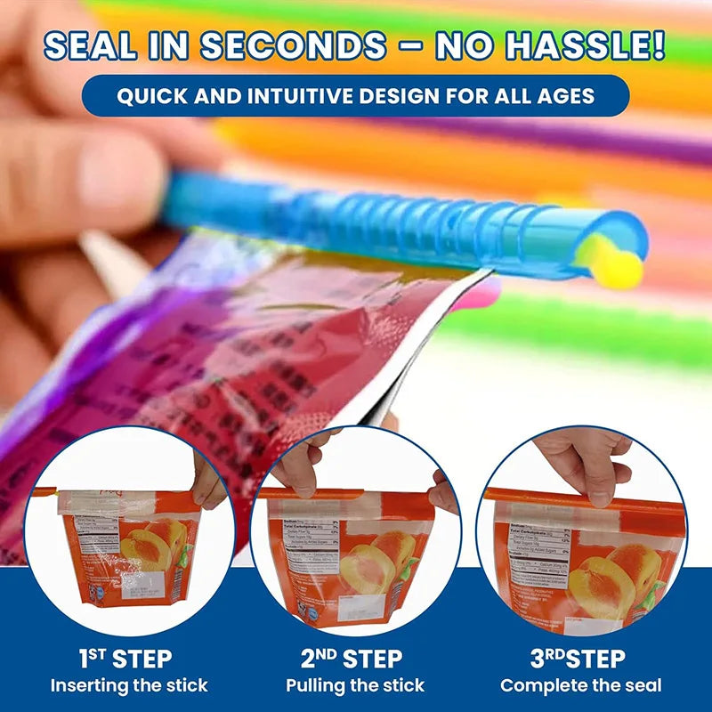 5/10pcs Food Sealing Clips Snack Bag Sealer Reusable Closure Sticks Kitchen Fresh Keeping Clamp Rod Food Saver Storege Organizer | 4