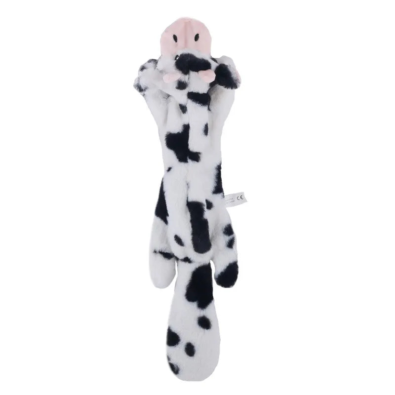 Cats and Dogs Pet Plush Dinosaur Toys Interactive Dog Chew Toys Plush Stuffing Pet Supplies Dog Toys for Small Dogs | Color:cow