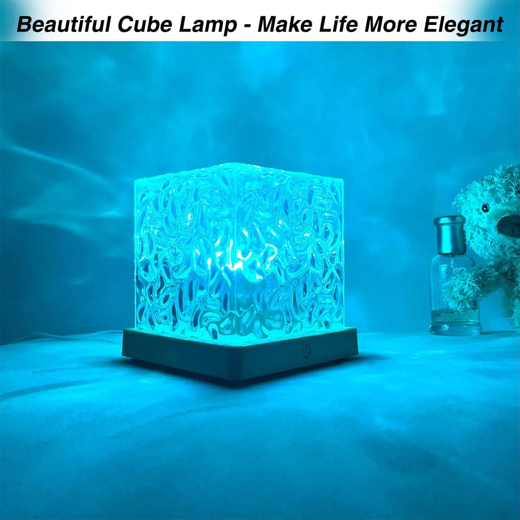 Ocean Lamp Water Light Projector - Water Ripple Projector Light Cube Aurora Northern Lights Wave Ripple Night Light for Bedroom | 5