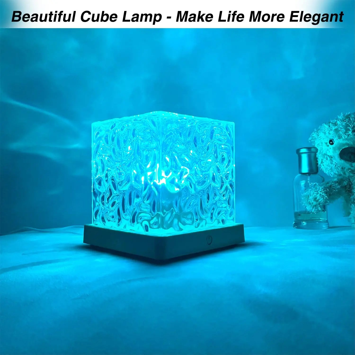 Ocean Lamp Water Light Projector - Water Ripple Projector Light Cube Aurora Northern Lights Wave Ripple Night Light for Bedroom | 5