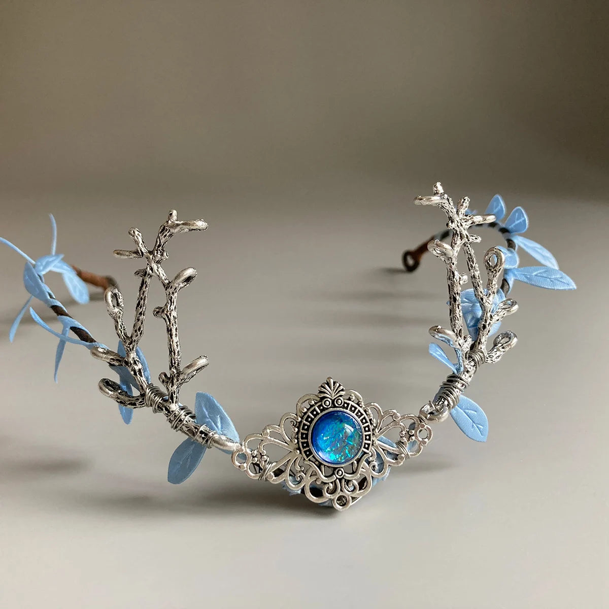 Elf Crown  Minimalist Woodland Tiara Deer Antlers Elven Headpiece Festival Boho Wedding Bride Fairy Costume Circlet Renaissance | Color:ELF146