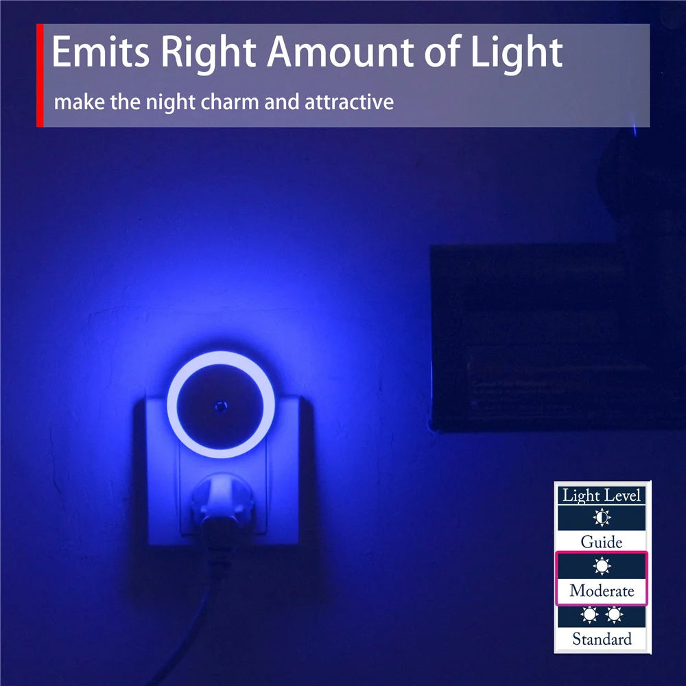 LED Night Light Plug in Dusk To Dawn Smart Sensor Auto Dim Into Wall Night Lamp for Bathroom Hallway Kitchen Stairway Bedroom | 2
