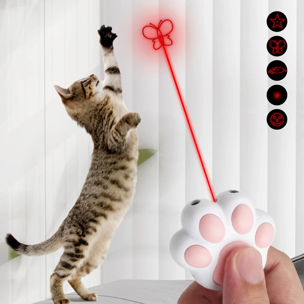Funny Laser Pet Toys Rechargeable 5 Adjustable Patterns for Pet Dog Cats Interactive Kitten Training Chaser Cat Pets Accessories | 0