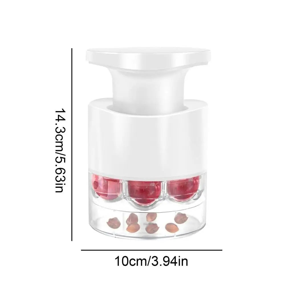 Cherry Pitter Date Squeeze Tool Stoner Remover Corer Pitter Stone Seed Remover Cherry Olive Pits Tools Kitchen Fruit Corer | Color:White