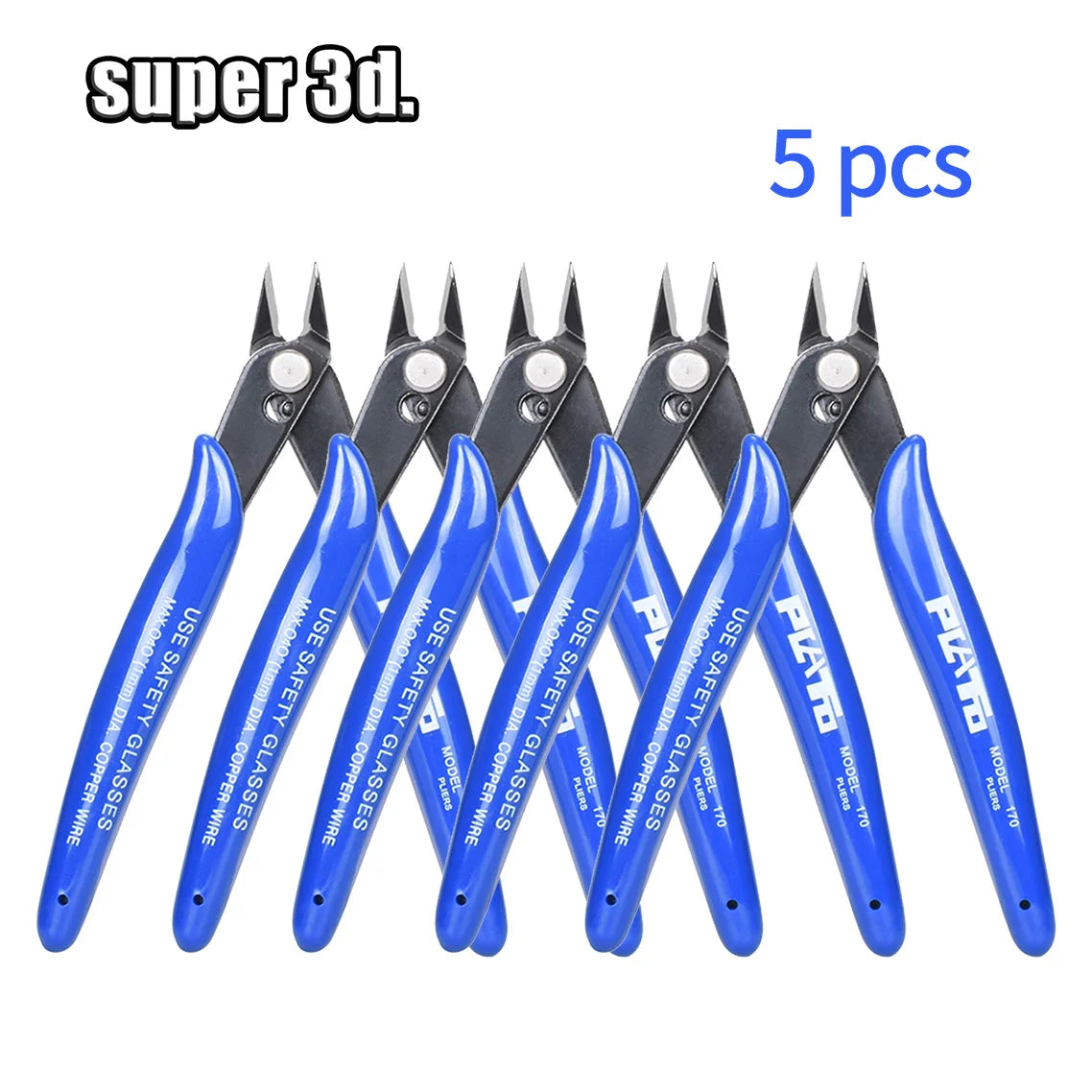 1pcs PLATO 170 Wishful Clamp DIY Electronic Diagonal Pliers Side Cutting Nippers Wire Cutter 3D printer parts | Color:5 PCS