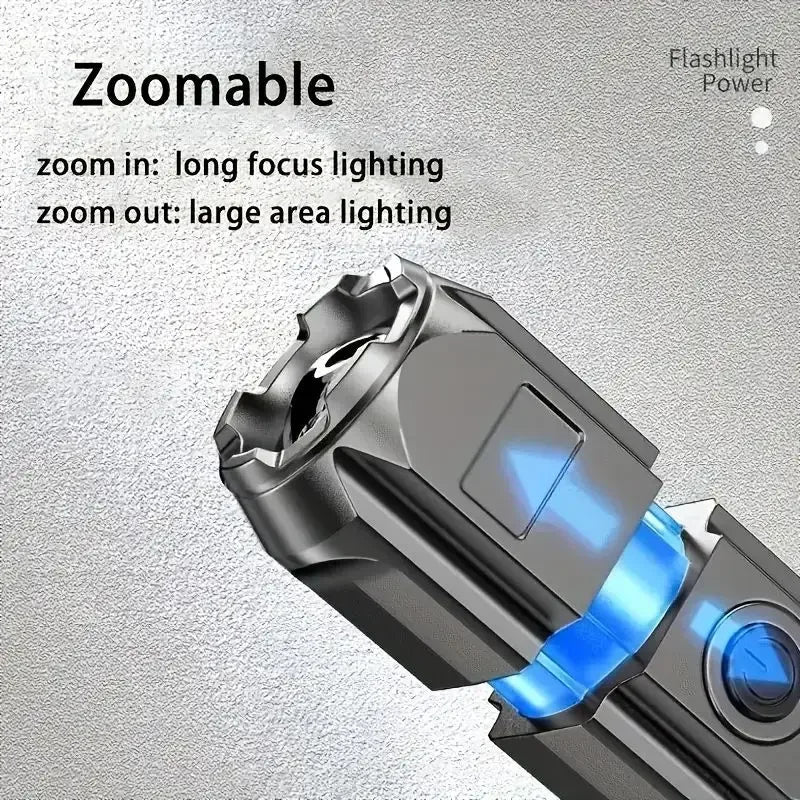 Powerful LED Flashlight Rechargeable USB Waterproof Zoom Fishing Hunting Camping 100,00 Lumen Tactical Flashlight LED Torch | 4