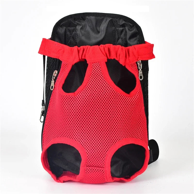 Breathable Pet Dog Carrier Backpack Mesh Camouflage Outdoor Travel Products Shoulder Handle Bags for Small Dog Cats Chihuahua | Color:Red