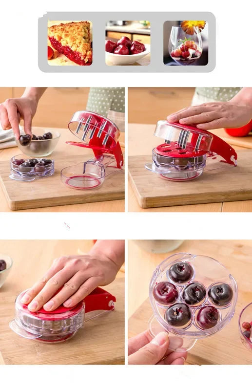Cherry Pitter Olive Seed Squeeze Tool Stoner Remover Corer Pitter Stone Seed Remover Cherry Olive Pits Tools Kitchen Corer Fruit | 3