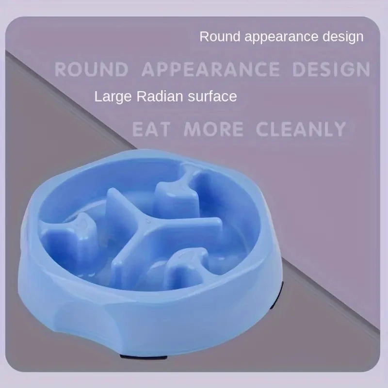 Pet supplies Color Slow Feeder Cat Bowl Anti-choking Plastic Dog Puzzle Food Bowl, Dog Water Basin For Anxiety Relief | 3
