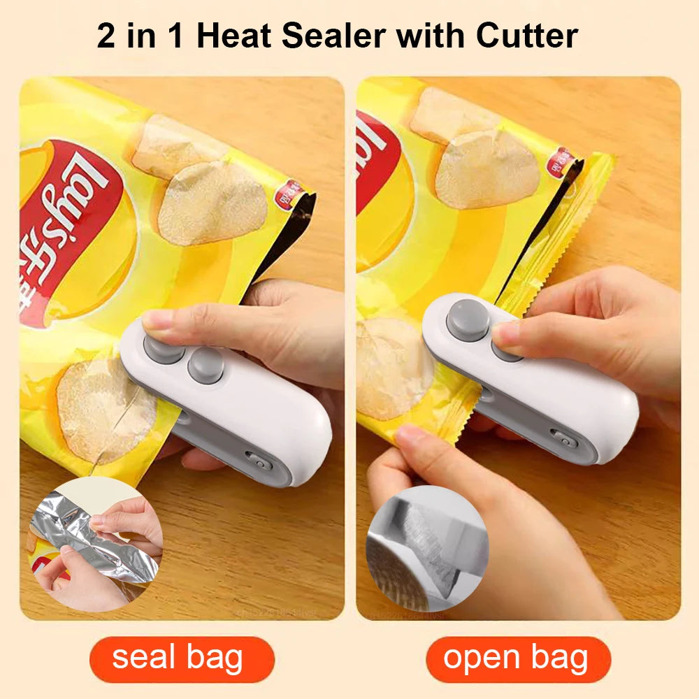 Mini Heat Bag Sealing Machine Package Sealer Bags Plastic Food Sealer Clip Bag Handheld Sealer Food Packaging Heat Sealer | 2