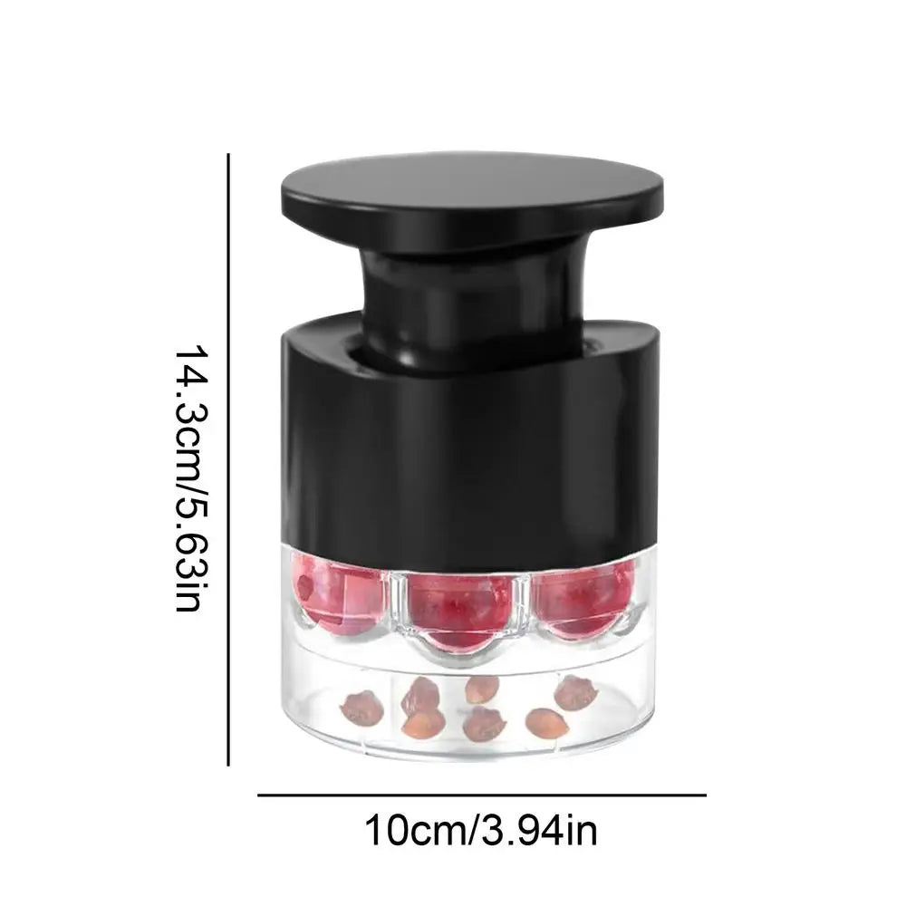 Cherry Pitter Date Squeeze Tool Stoner Remover Corer Pitter Stone Seed Remover Cherry Olive Pits Tools Kitchen Fruit Corer | Color:Black