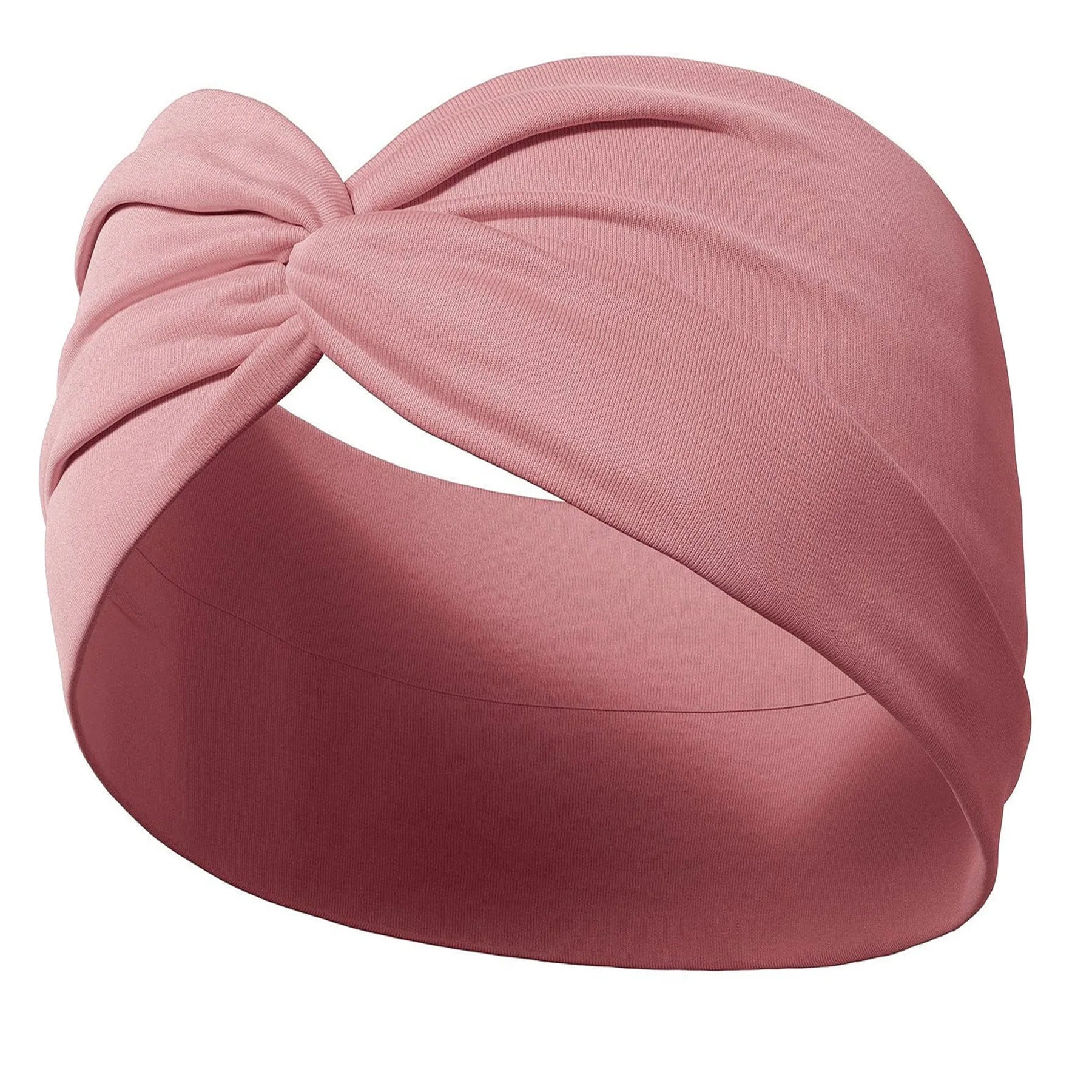 Yoga Headbands For Women's Hair Wide Thick Stretchy Boho African Turban Knotted Leopard Head Bands | Color:Pink