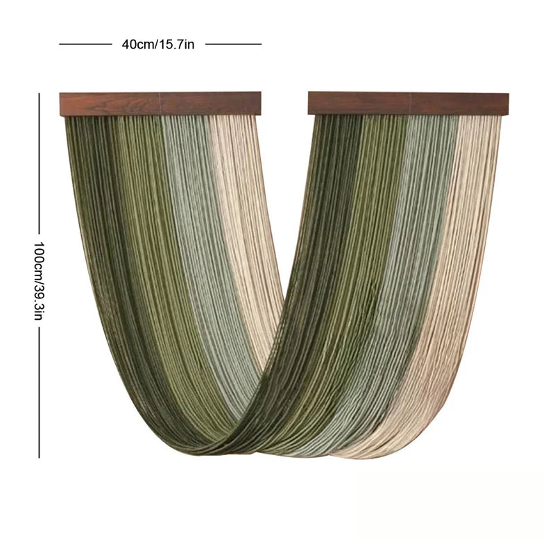 Wall Hanging Tapestry Bohemia Tassel Hand-Woven Curtain Tapestry Boho Decor House Decorations Living Room Hanging Decorations | Color:02