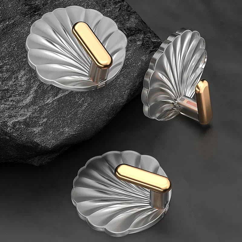 4/2/1pcs Luxury Punch-Free Wall Hooks Strong Sticky Coat Hanger Rack Clothes Towel Bag Key Kitchen Door Organizer Easy Install | 2