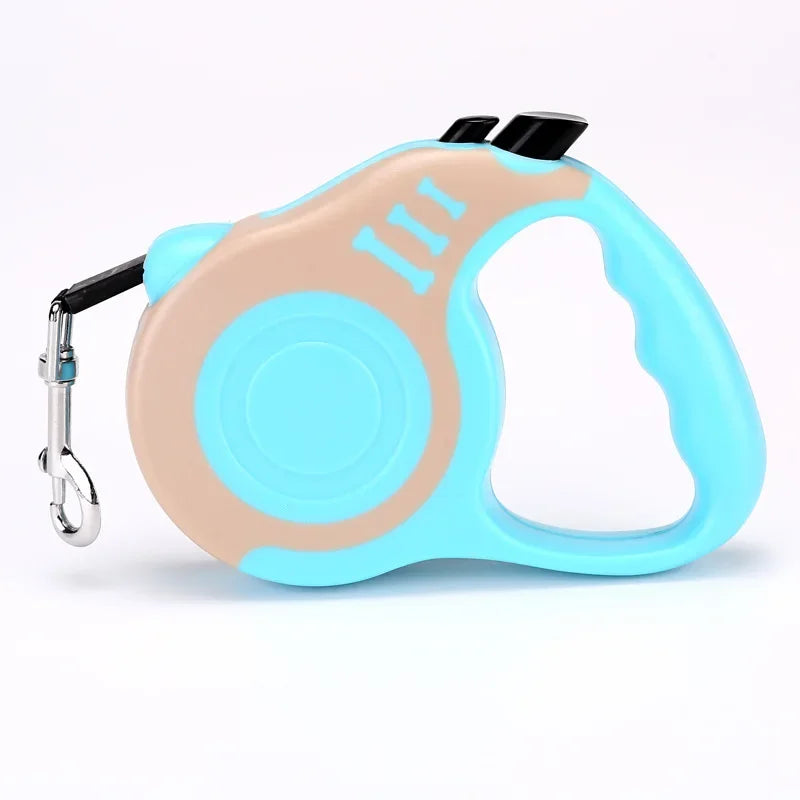 3M/5M Retractable Dog Leash Automatic Flexible Dog Puppy Cat Traction Rope Belt Dog Leash for Small Medium Dogs Pet Products | Color:Light Blue