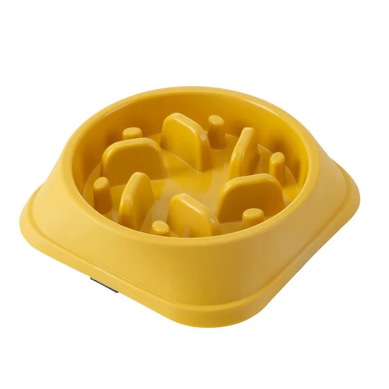 Pet Cat Dog Slow Food Bowl Fat Help Healthy Round Anti-choking Thickened And Non-slip Multiple Colors Shapes | 4