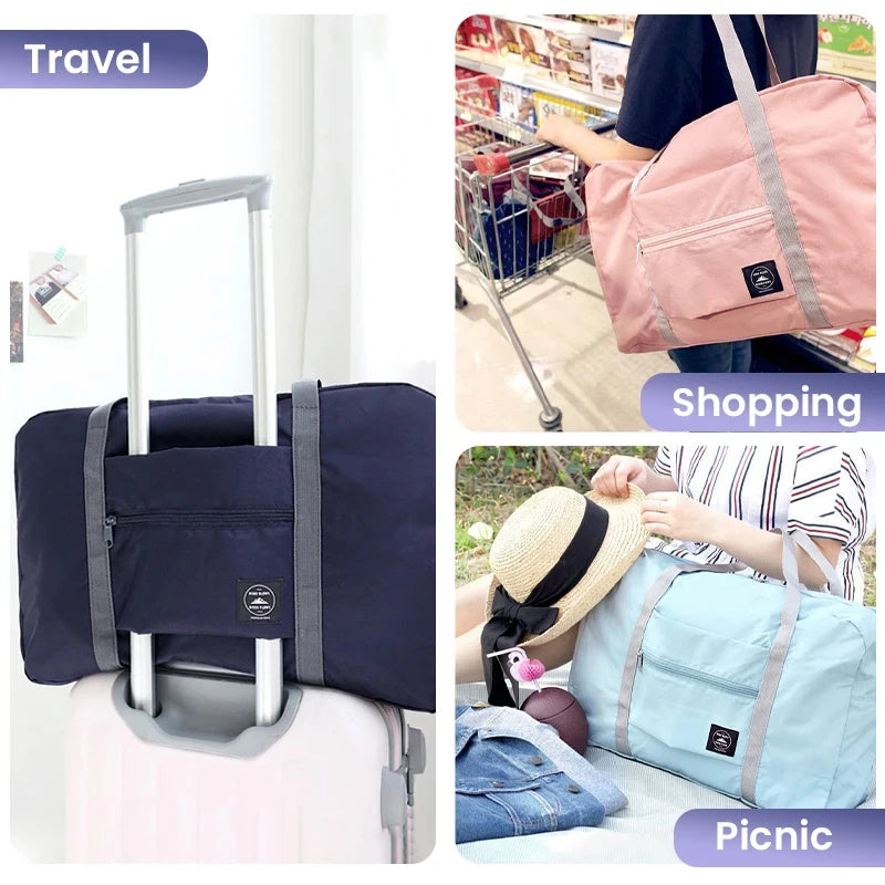 Foldable Travel Duffel Bag for Airlines Carry on Bag for Women and Girls Lightweight Large Capacity Sports Weekend Trip Overnigh | 2