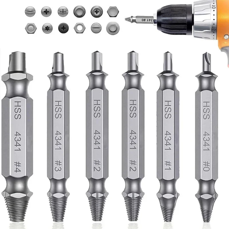 Damaged Screw Extractor Set HSS Drill Bit Stripped Broken Remover Small Easily Quickly Take Out Kit Easy Demolition Power Tools | 3