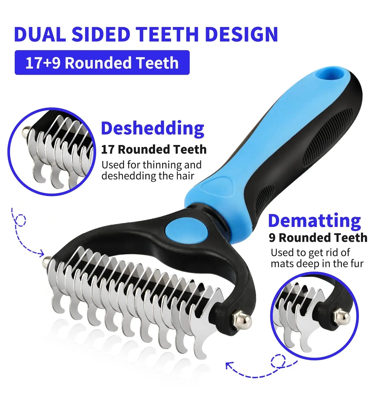 Professional Pet Deshedding Brush Dog Hair Remover Pet Fur Knot Cutter Puppy Cat Comb Brushes Dogs Grooming Shedding Supplies | 1
