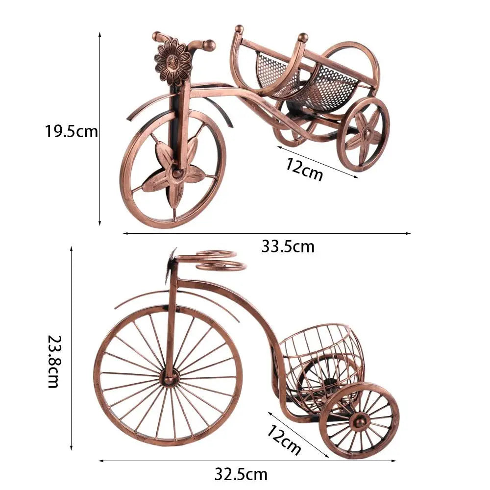 Creative Metal Wine Rack European Retro Tricycle Red Wine Rack Bike Rack Display Storage Organizer Shelf Kitchen Bar Home Decor | 5