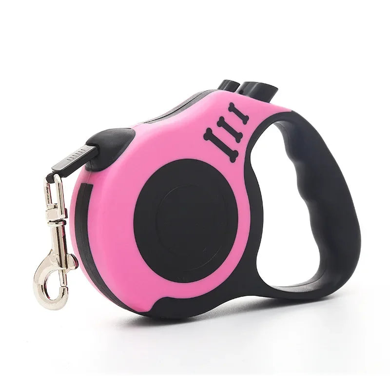 3M/5M Retractable Dog Leash Automatic Flexible Dog Puppy Cat Traction Rope Belt Dog Leash for Small Medium Dogs Pet Products | Color:Pink
