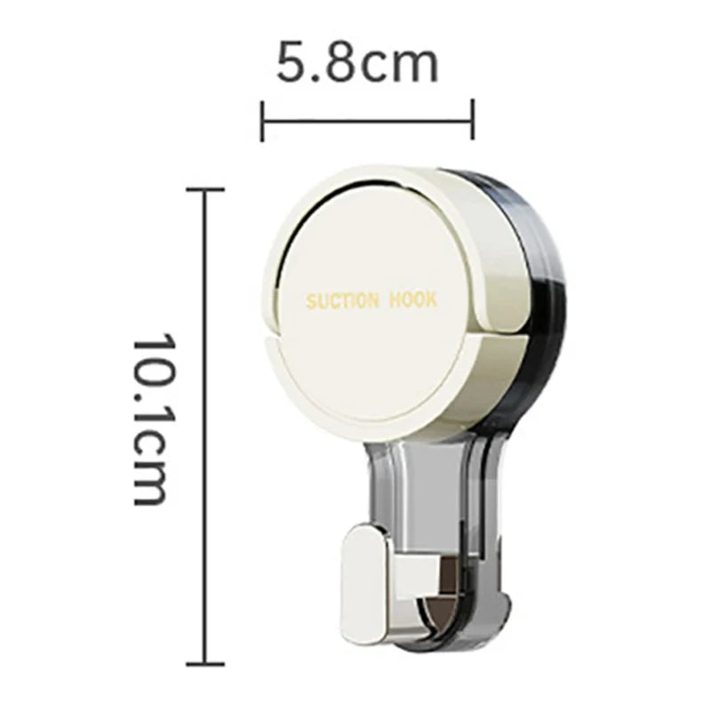 1/2PCS Suction Cup Hooks No Punching Wall Hooks for Bathroom Kitchen Bedroom Reusable Towel Clothes Hanger Hook Home Organizer | 5