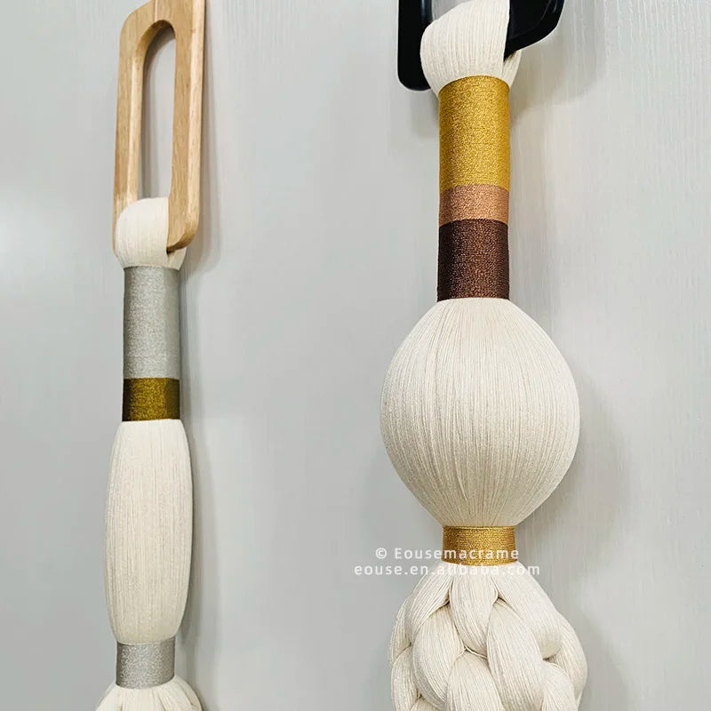 Boho Chic Art Decor Rope Knot Thick Polyester Luxury Woven Wall Hanging Decor For Wedding Or Living Room | 3