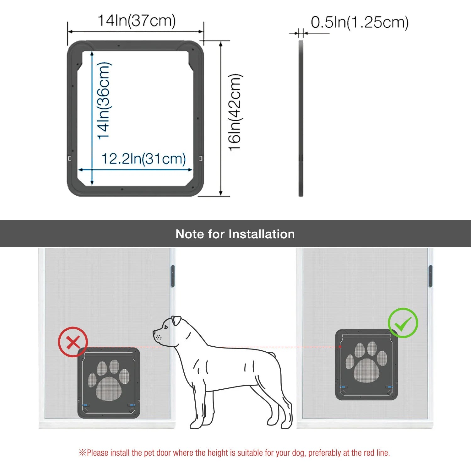 Pet Door Cat Dog Screen Door Lockable Magnetic Flap Screen Automatic Lock Door Suitable for Dogs and Cats Pet Screen Door | 4