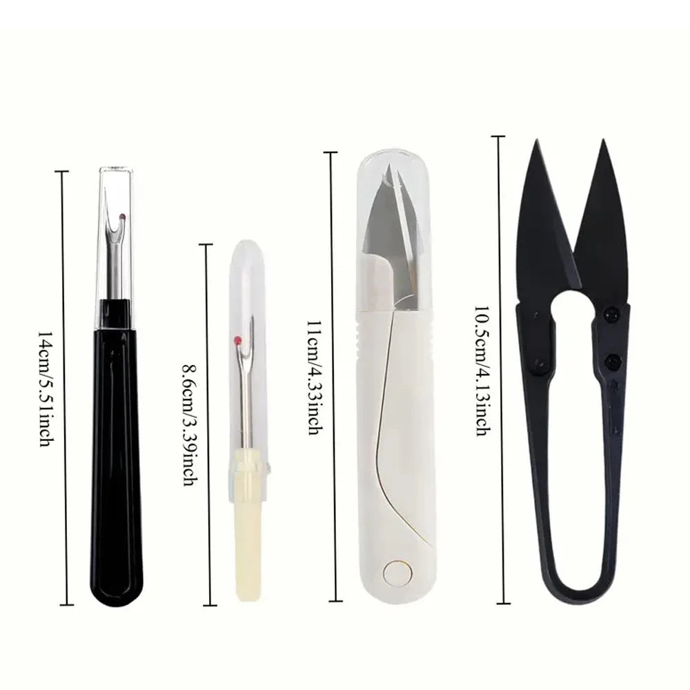 4PCS Sewing Scissors Set Trimming Nipper Yarn Lightweight Thread Cutter Embroidery Clipper Stitching Snip DIY Sewing Supplies | 5