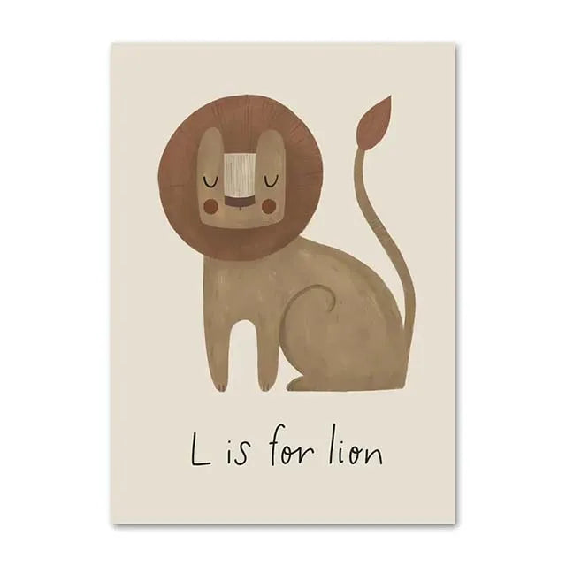 New Boho Cartoon Rabbit Mouse Goose Nurser Art Canvas Painting Nordic Retro Poster and Prints Wall Picture Baby Kids Room Decor | Color:T