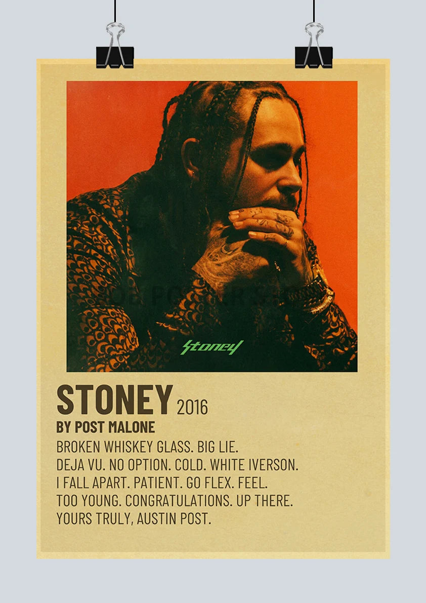 Classic Hot Singer Musician Poster Vintage Kraft Paper Decorative Collection Art Home Study Room Bar Cafe Door Gift Wall Sticker | Color:Q217-37