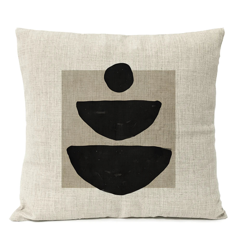 Simple Black Geometric Pillows Boho Leaves Throw Pillow Cover Bohemia Floral Cushion Home Decoration Decorative Sofa Pillow Case | Color:14