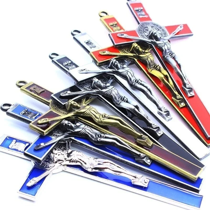 1Pc Church Relics Jesus on The Stand Cross Wall Crucifix Antique Home Chapel Decor | 2