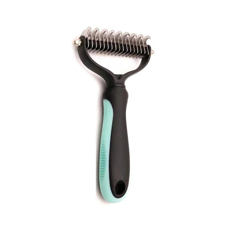 Professional Pet Deshedding Brush Dog Hair Remover Pet Fur Knot Cutter Puppy Cat Comb Brushes Dogs Grooming Shedding Supplies | Color:Green L