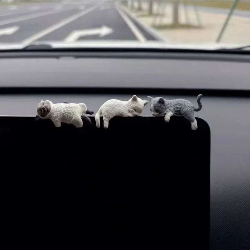 Home Decoration Cute Desktop Gifts Cartoon Simulation Edge Hang Cat Car Center Console Ornaments Decoration Car Accessories | 2