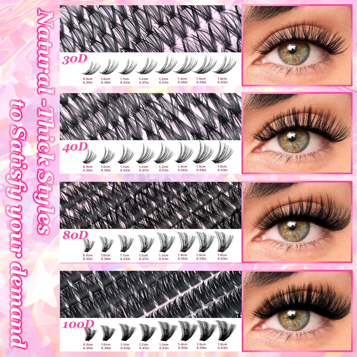 DIY Lash Extension Kit Clusters Individual Eyelashes Kit 9-16mm with Bond and Seal Wispy Natural Mange Lashes | 2