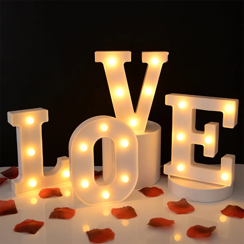 Luminous Number Lamp Alphabet Letter LED Lights Birthday Valentine's Day Wedding Party Decor 0-9 Digital A-Z Letters Night Light | 4