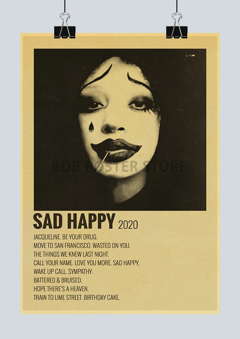 Classic Hot Singer Musician Poster Vintage Kraft Paper Decorative Collection Art Home Study Room Bar Cafe Door Gift Wall Sticker | Color:Q217-22