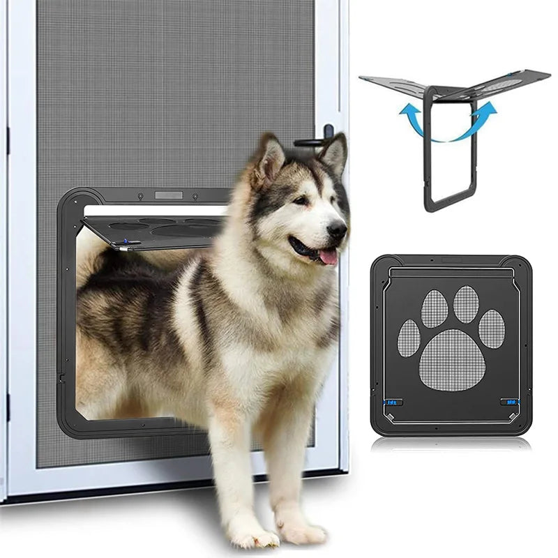 Pet Door Cat Dog Screen Door Lockable Magnetic Flap Screen Automatic Lock Door Suitable for Dogs and Cats Pet Screen Door | 0