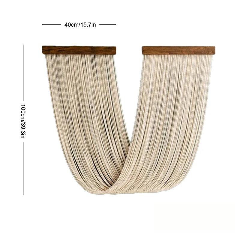 Wall Hanging Tapestry Bohemia Tassel Hand-Woven Curtain Tapestry Boho Decor House Decorations Living Room Hanging Decorations | Color:01