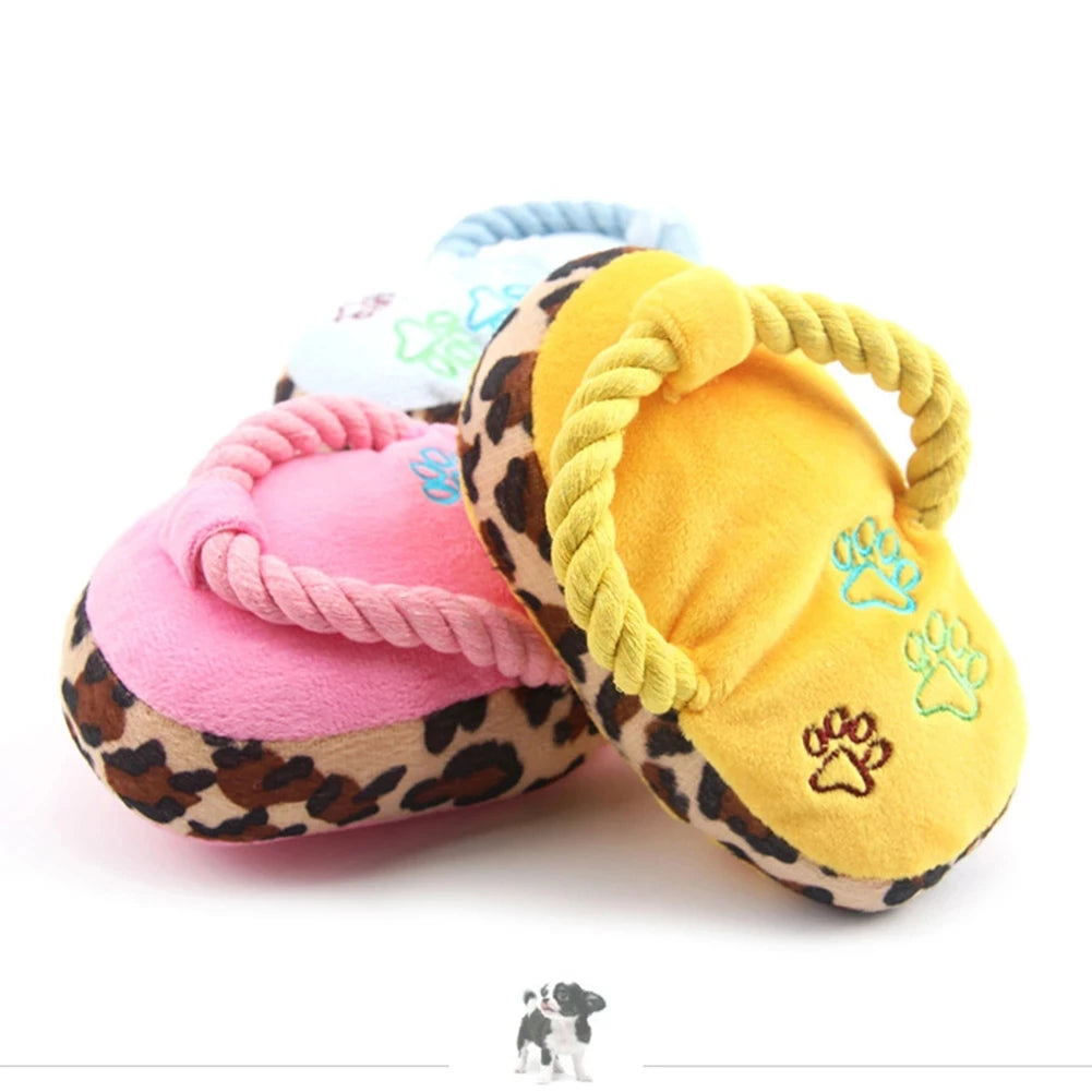 Funny Pet Dog Toys Plush Slippers Bite Chicken Leg Shoe Shape  Small And Medium-Sized Dog Outdoor Training Cat Relieve Anxiety | 2