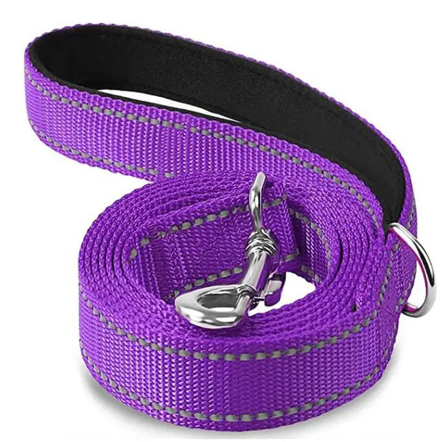 Reflective Pet Leash Dog Trainning Leashes Outdoor Leash Rope Cats Dogs Pet Walking Harness Collar Leader Rope 1.2m 1.5m 1.8m | Color:purple