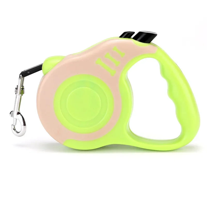 3M/5M Retractable Dog Leash Automatic Flexible Dog Puppy Cat Traction Rope Belt Dog Leash for Small Medium Dogs Pet Products | Color:Fluorescent Green