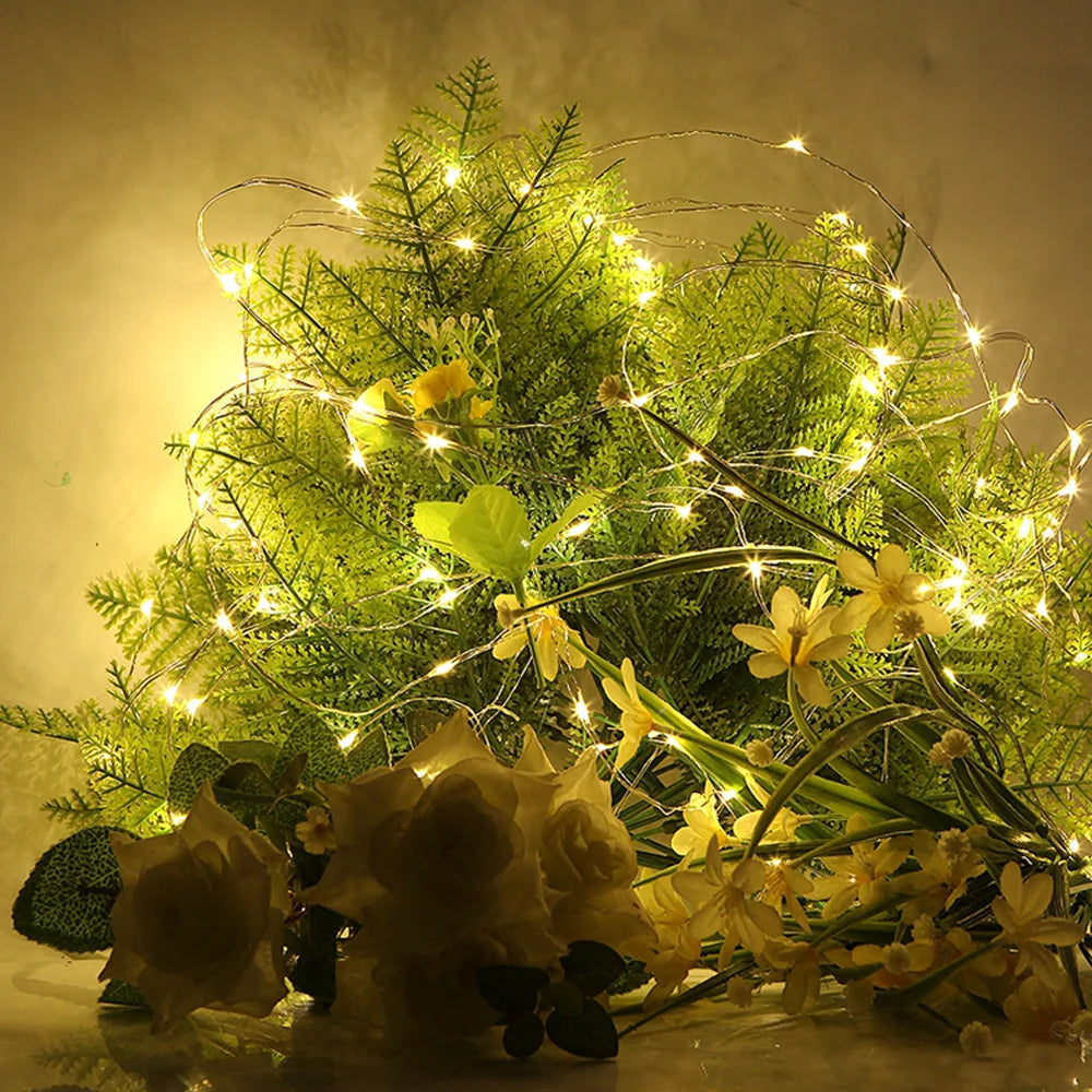 Led Copper Wire Fairy Lights Waterproof LED String Lights Battery Operated  DIY Wedding Party Christmas Decoration Garland | 5