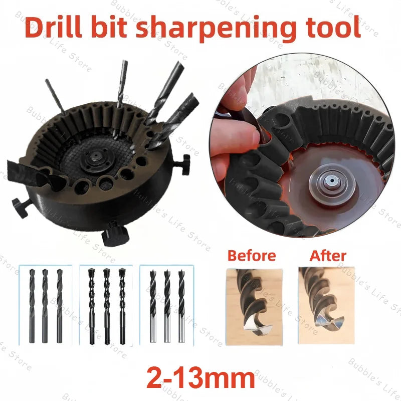 Multipurpose Drill Bit Grinding Sharpener Polishing Grinding Tool 125mm Angle Grinder Powered Tool Parts For 2-13mm Drill Bits | Color:B-Upgraded version