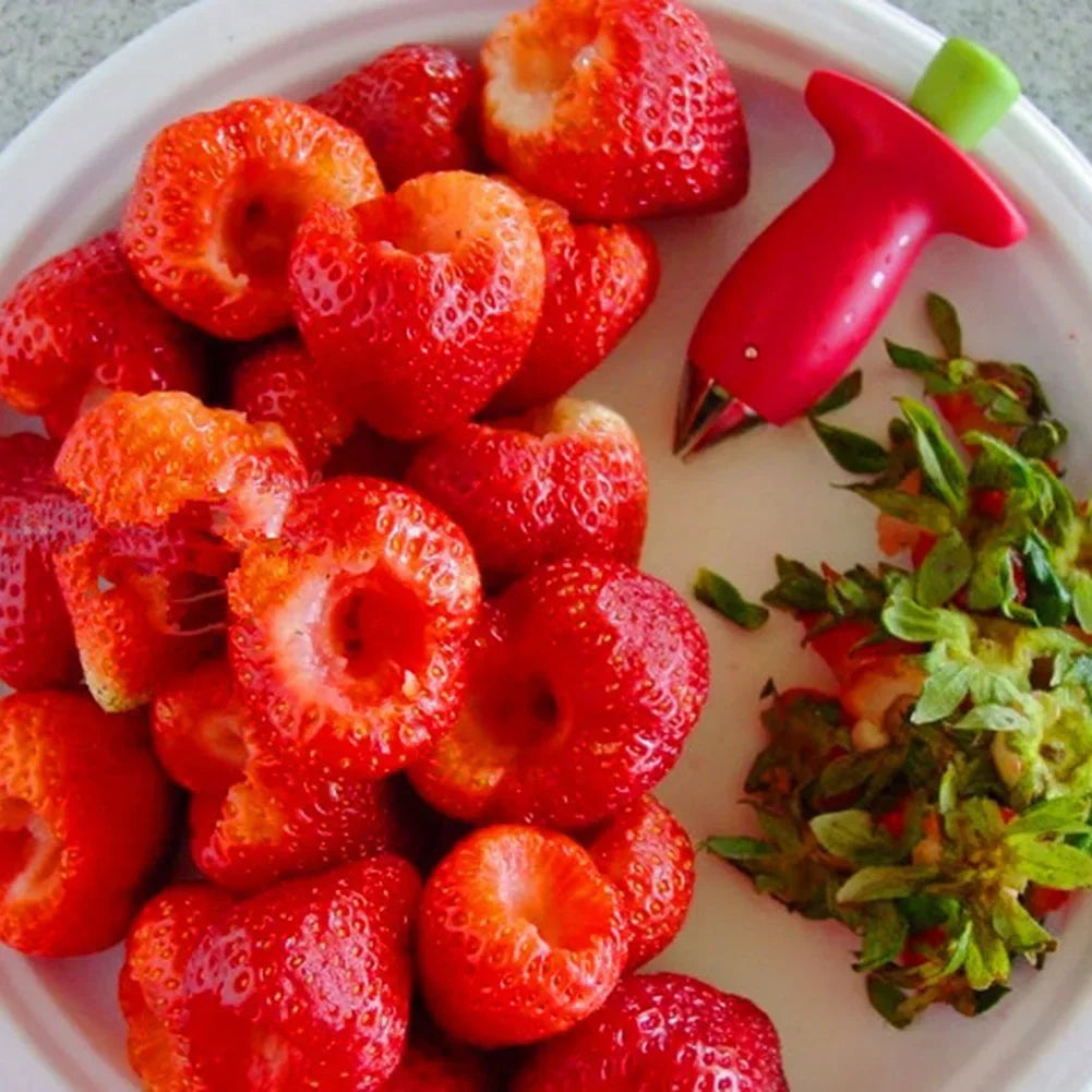 Strawberry Slicer Cutter Strawberry Corer Strawberry Huller Fruit Leaf Stem Remover Salad Cake Tools Kitchen Gadget Accessories | 3