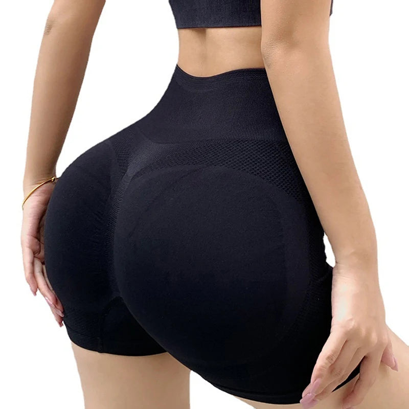 Women Shorts Sports For Women New Cycling Jogging Fitness High Waist Push Up Gym Shorts Leggings Women Yoga Clothing | Color:black