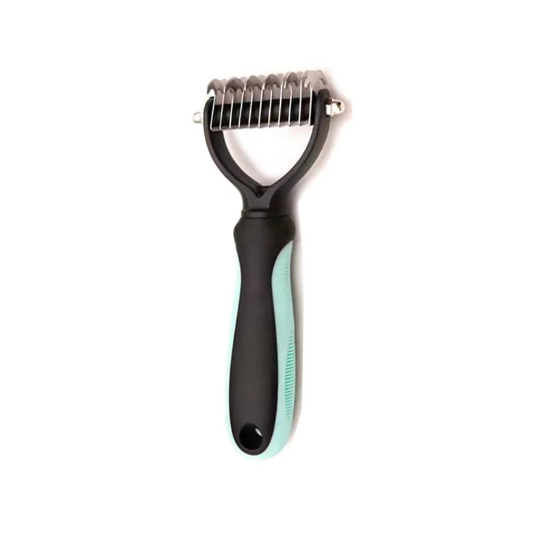 Professional Pet Deshedding Brush Dog Hair Remover Pet Fur Knot Cutter Puppy Cat Comb Brushes Dogs Grooming Shedding Supplies | Color:Green S