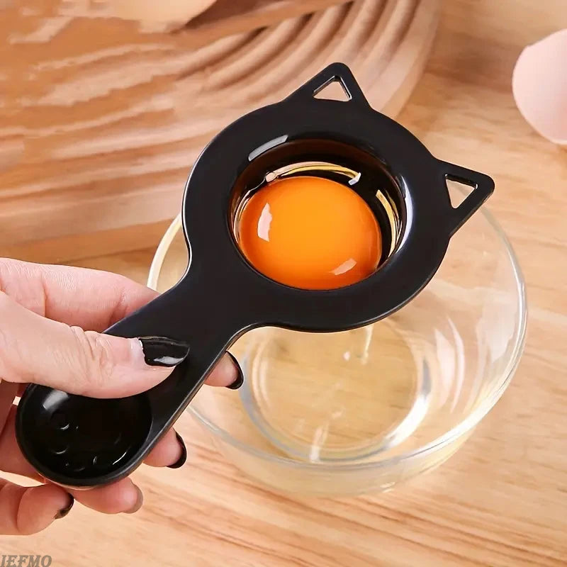 2-in-1 Cute Cartoon Cat Egg Separator & Measuring Cup Easy Yolk & White Filter for Baking and Cooking, Perfect Kitchen Gadget | 0